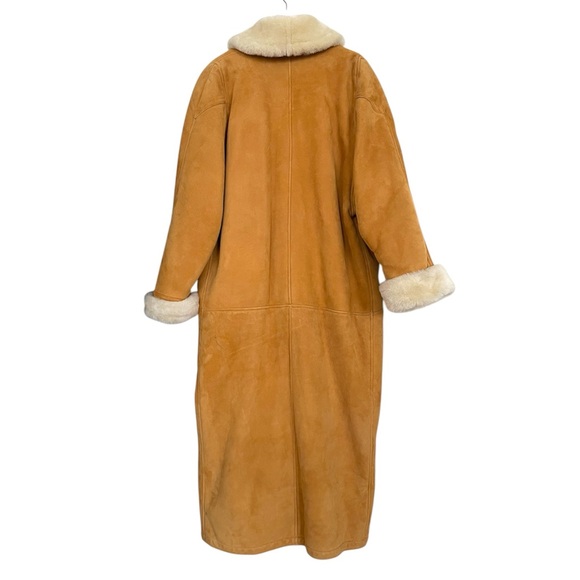 Vintage Overland Sheepskin Longline Coat Genuine Shearling Boho Western Winter - Picture 7 of 15